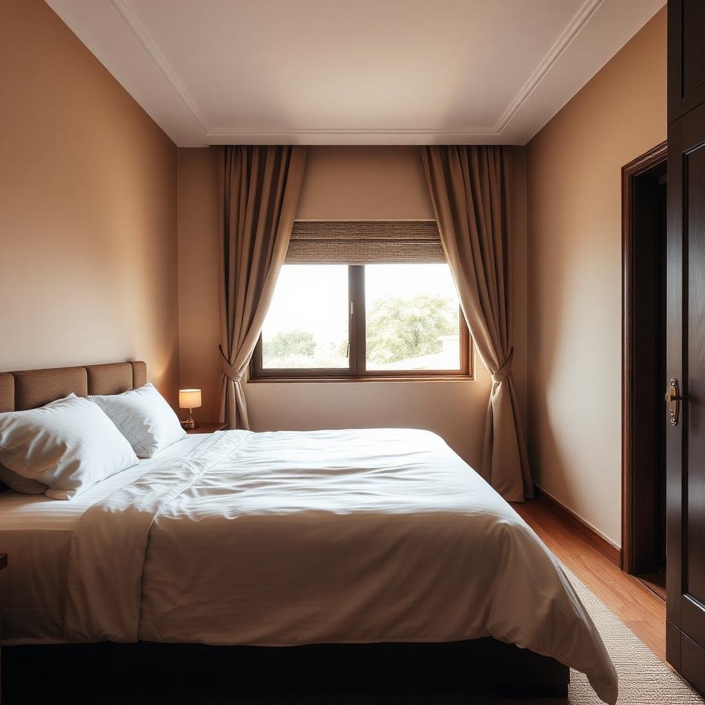 One bedroom sleeping area